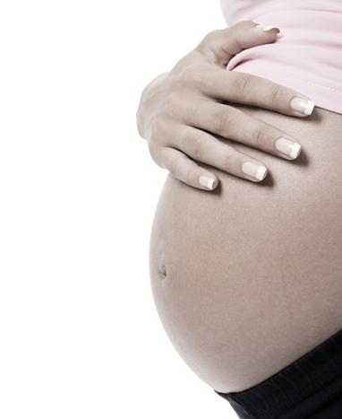 Pregnant Holding belly