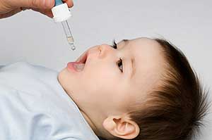 Medicine Dropper with medicine for baby
