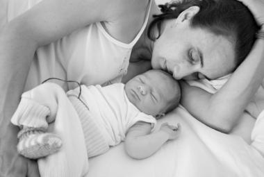 Black & White mom with baby